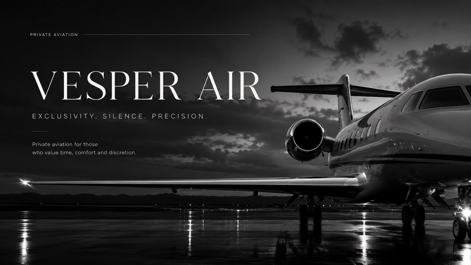 Vesper Air luxury aviation website